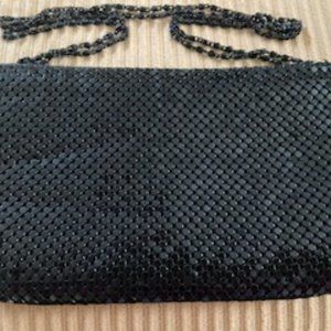 VINTAGE BLACK MESH EVENING BAG